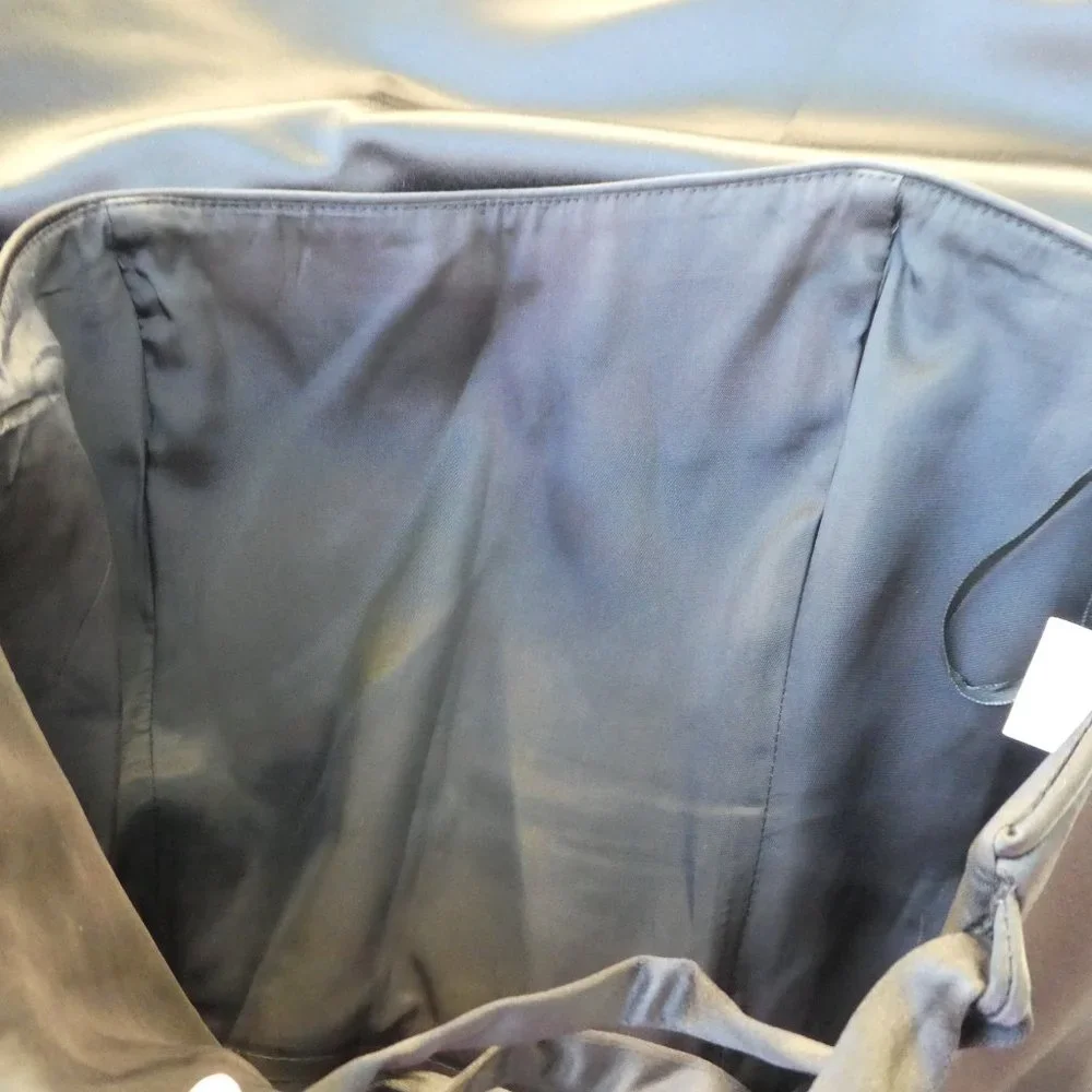 Scott McClintock Black Satin Vintage Gown Maxi Corset Boning Starry Rhinestones - Picture 7 of 11